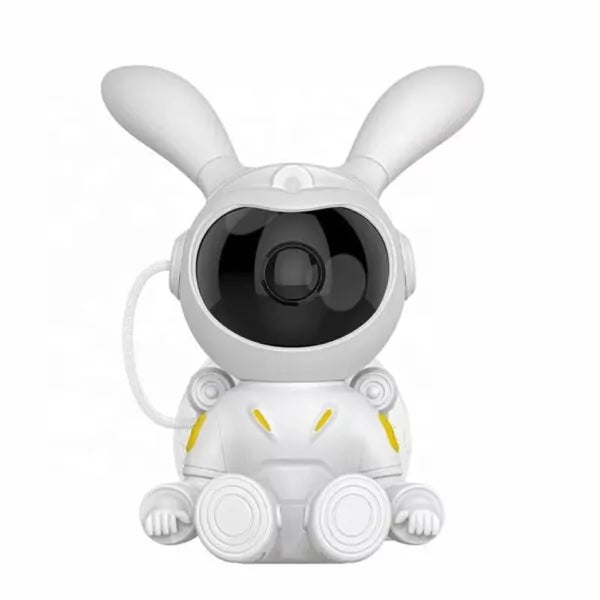 ADAK Remote-Controlled Nebula Rabbit Astronaut Star Projector with Moon Lamp - 7-Color Adjustable Starry Sky and Sitting Moon Lights