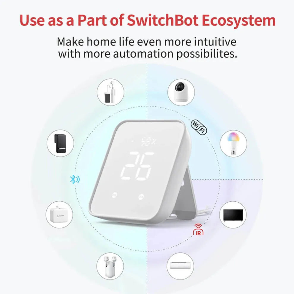 SwitchBot Hub 2 (2nd Gen) – Smart Home Hub with Matter Support, Built-in Thermometer and Hygrometer, Compatible with Alexa and Google Assistant