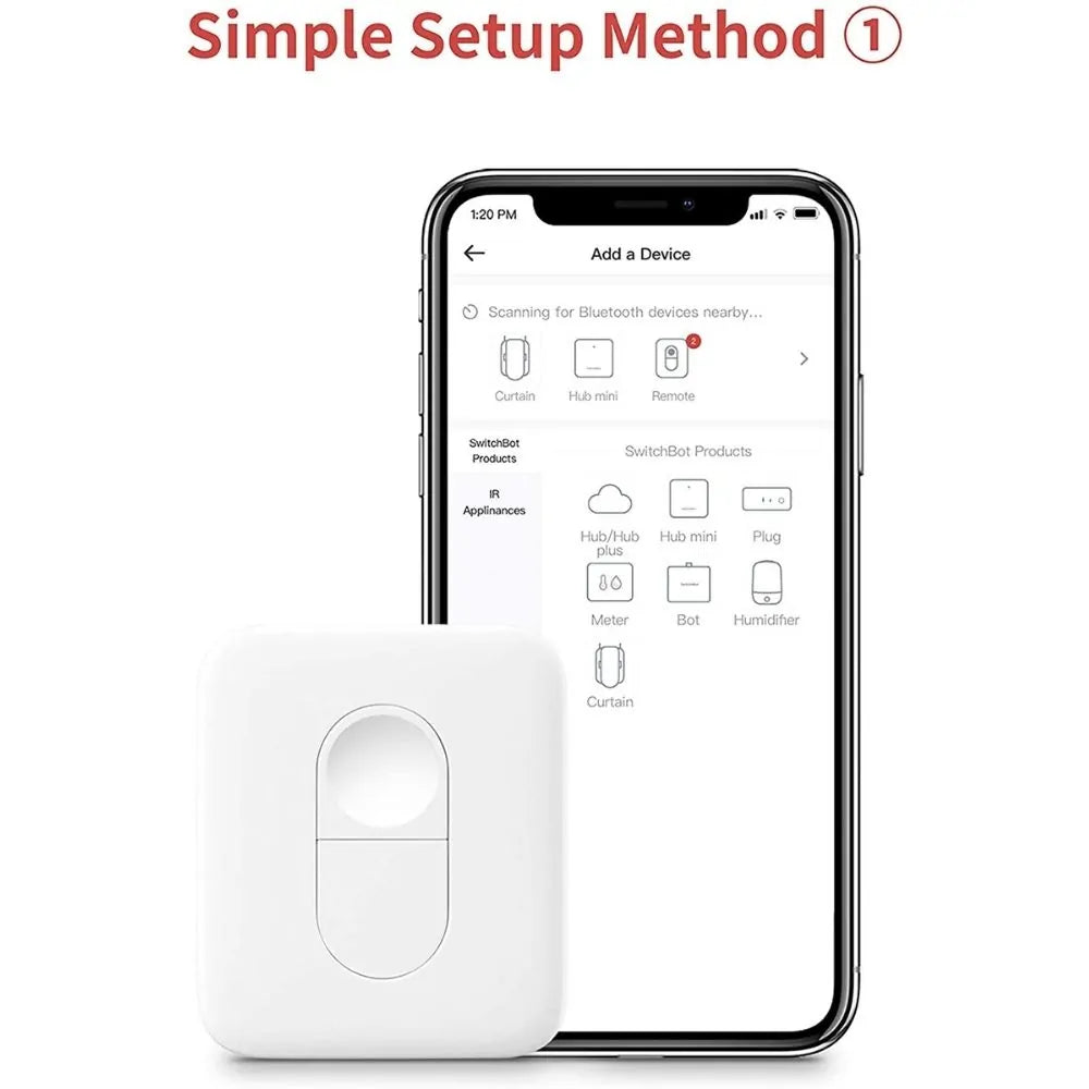 SwitchBot Remote – One-Click Control for SwitchBot Bot and Curtain, Programmable Buttons, Long-Range Bluetooth