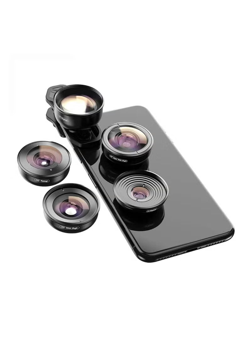 APEXEL APL-HB5 4K HD Professional 5 in 1 Lens Kit