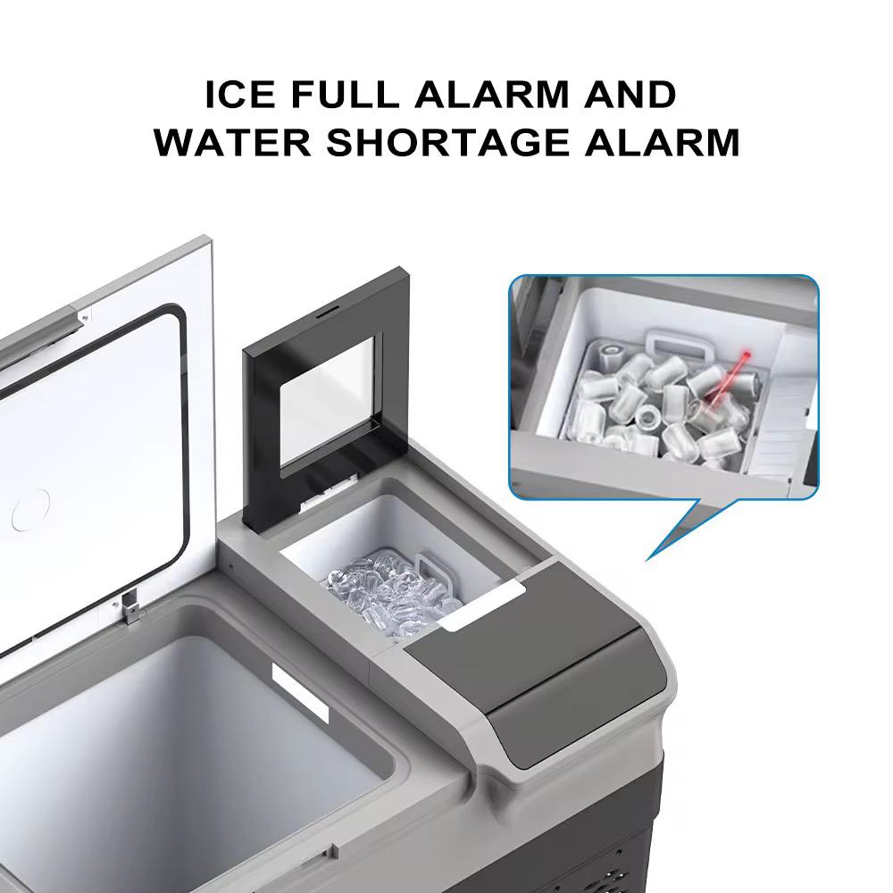 Camping Travel Cooler Refrigerator With Built-in Ice Maker