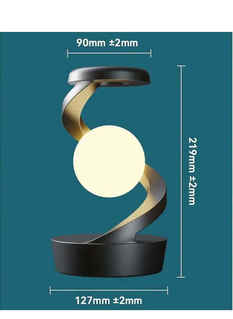 Floating RGB 3D Levitating LED Night Light with Gesture Control & Wireless Charging – Rotating Desk Lamp for Home / Office / Room Decor