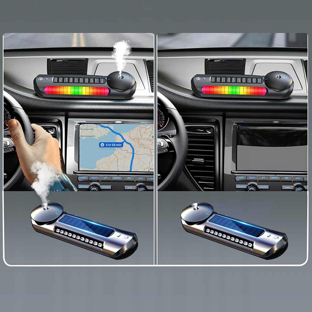 Solar Car Aroma Diffuser Temporary Parking Number Plate Car Intelligent Spray with Start Parking Aroma Diffuser