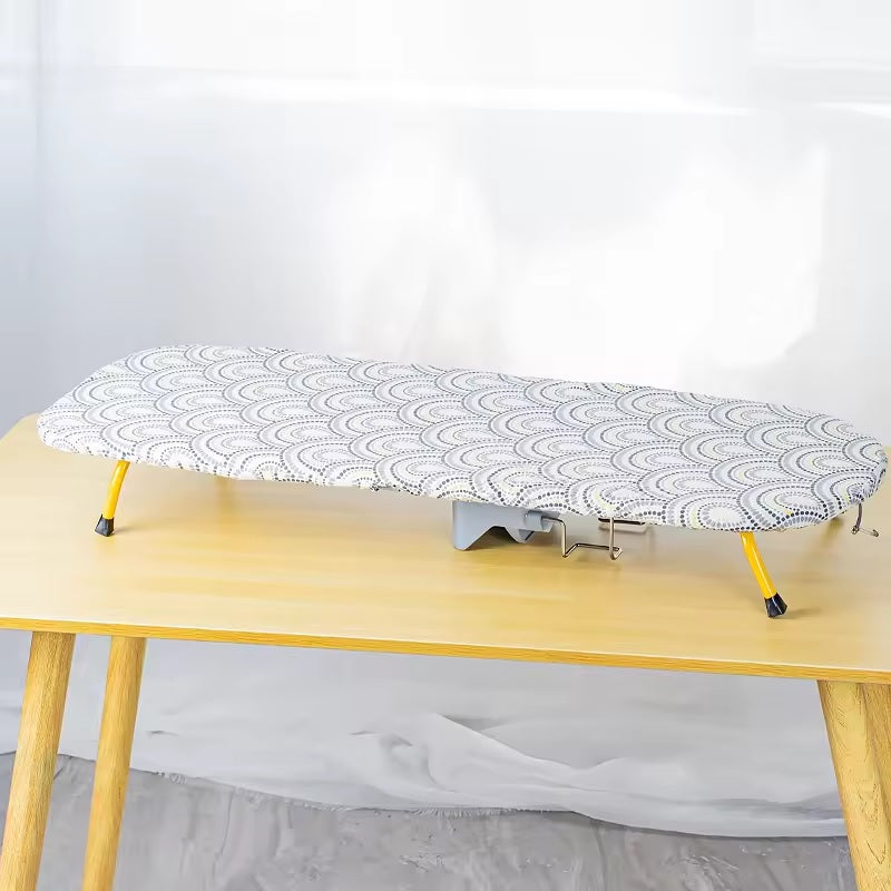 Wall-Mounted Ironing Board Space-Saving Folding Legs Heat-Resistant Cloth Cover Iron Storage Use Clothing Designed Small Spaces