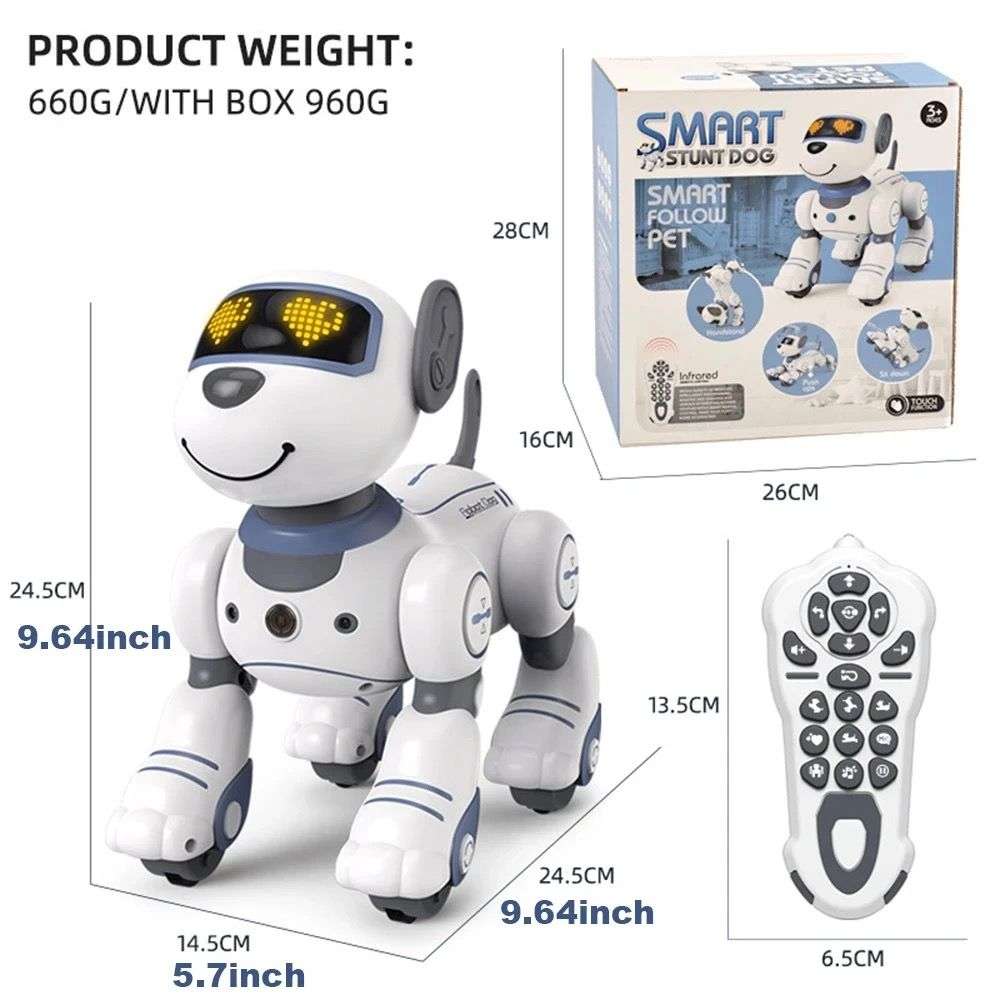 Remote Control, Robot, Dog, Remote Control, Dog, Children, Smart RC Dance, Handstand, Robot, Stunt Dog, Toy, Light Birthday Gift
