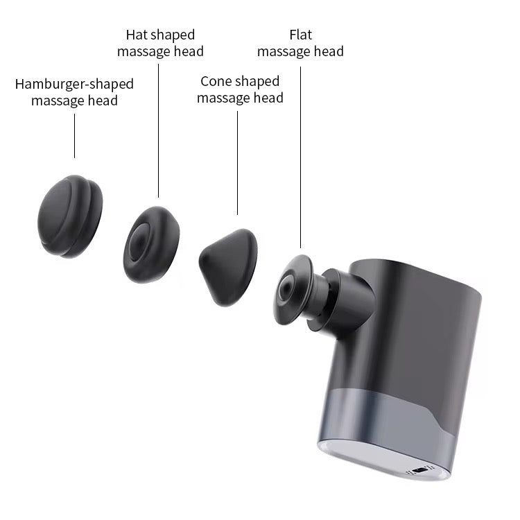 Smart P5 Pocket Mini Massage Gun - Portable Percussion Muscle Massager with 4 Interchangeable Heads & 3 Speed Levels