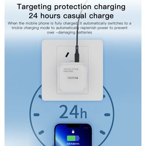 Yesido YC38UK GaN Charger - High Quality Universal Travel Dual PD 35W Fast Charging Wall Plug for Tablet, Notebook, Phone