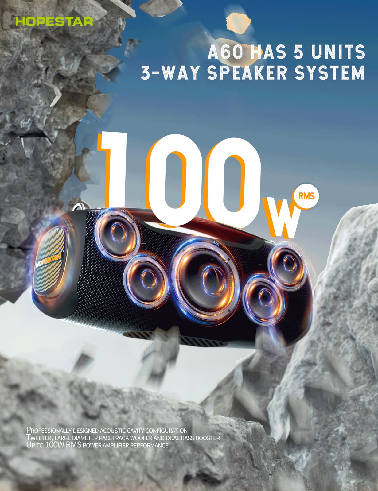HopesTar Big Outdoor Speakers for Church, IPX6 LED Ceiling Lights with Bluetooth Speaker A60