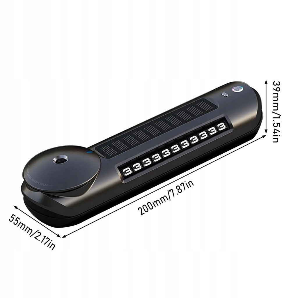 Solar Car Aroma Diffuser Temporary Parking Number Plate Car Intelligent Spray with Start Parking Aroma Diffuser