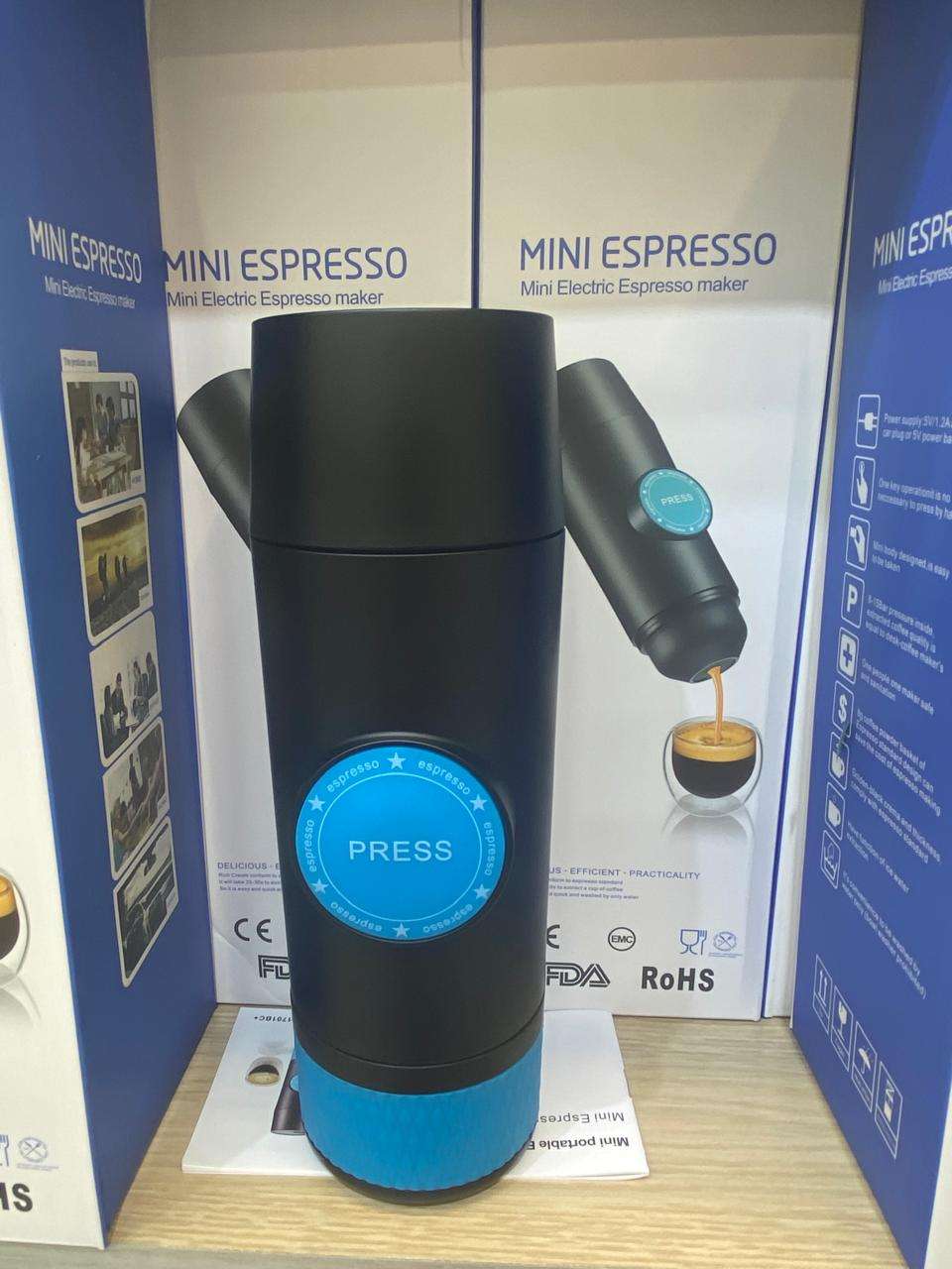 Portable Espresso Machine,Automatic Hand-Held Electric Mini Coffee Maker,With bean grinder One-Button Operation with USB Power Cable