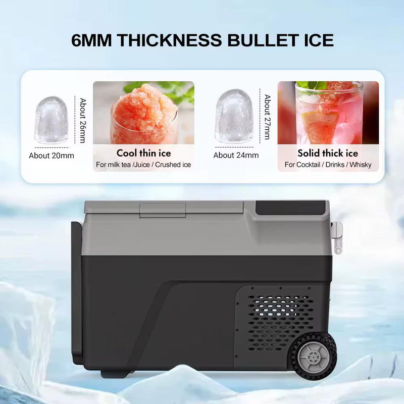 Camping Travel Cooler Refrigerator With Built-in Ice Maker