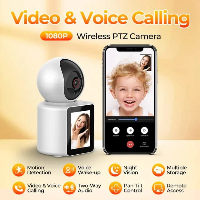 YESIDO 1080P Video Calling WIFI HD Camera, One Click Video Call Camera Night Vision Motion Detection Home Surveillance FOR BEST GIFT