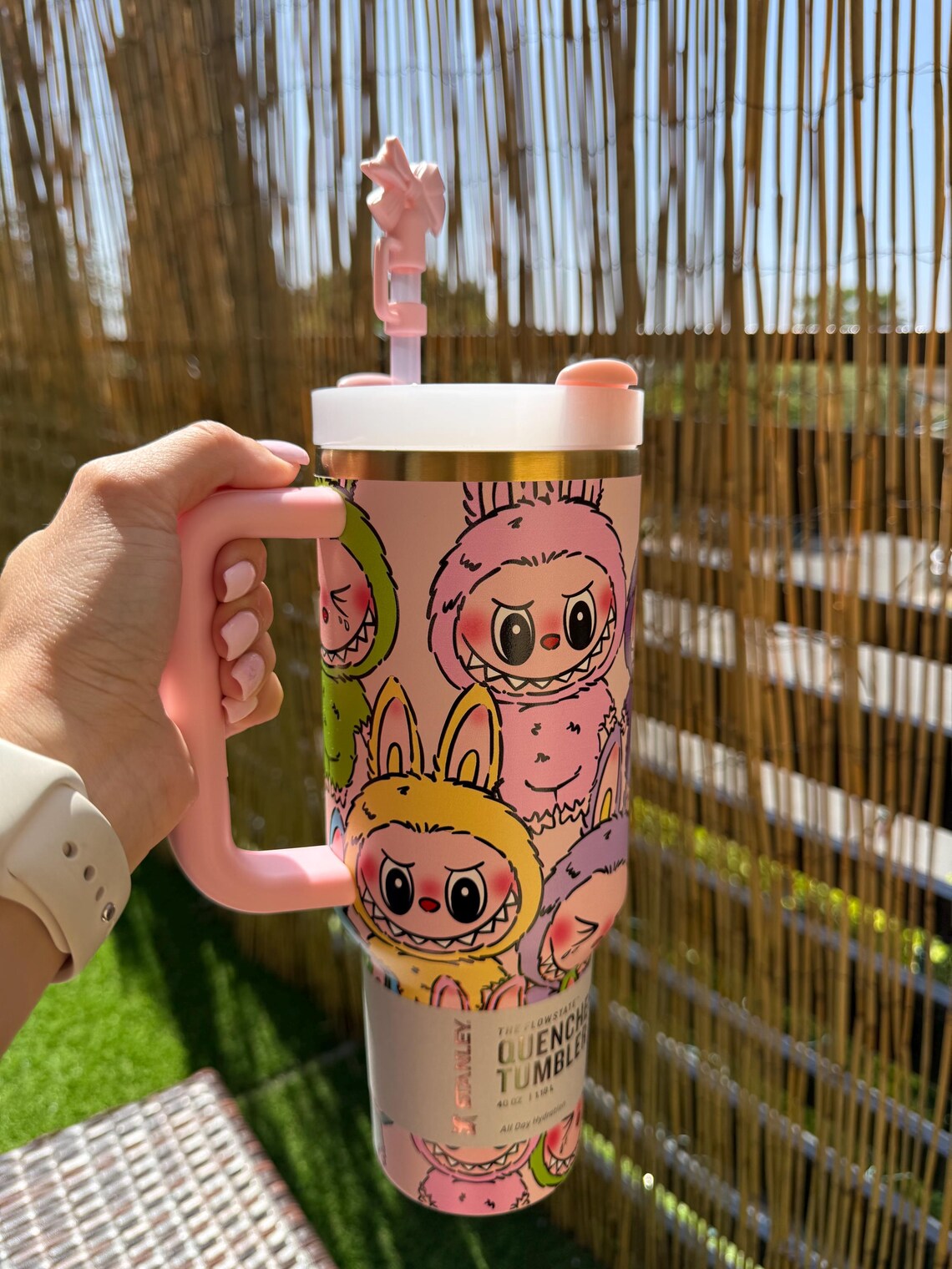 Stanley x LoveShackFancy Labubu Quencher H2.0 FlowState Tumbler, 40 oz (1.18 L)