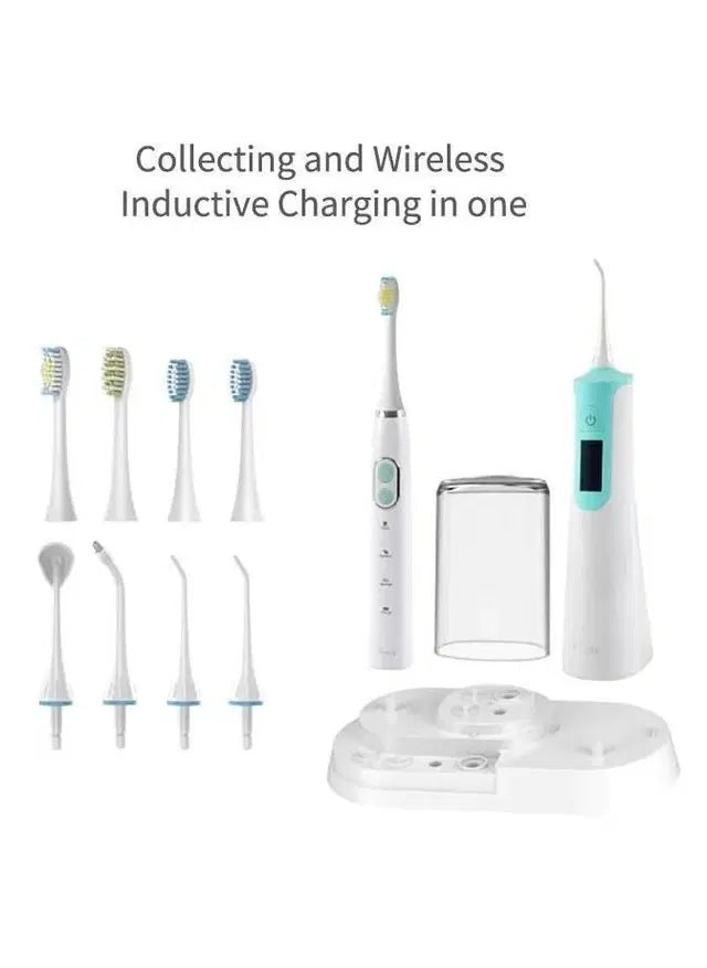 Perfect Smile CH-08 Dental Clean Center – 2-in-1 Professional Sonic Electric Toothbrush & Cordless Water Flosser Combo – IPX7 Waterproof & Wireless Inductive Charging