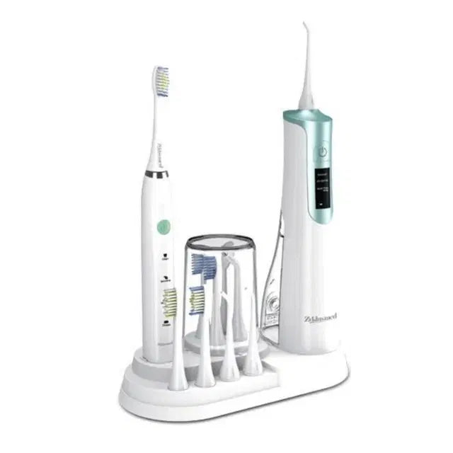 Perfect Smile CH-08 Dental Clean Center – 2-in-1 Professional Sonic Electric Toothbrush & Cordless Water Flosser Combo – IPX7 Waterproof & Wireless Inductive Charging