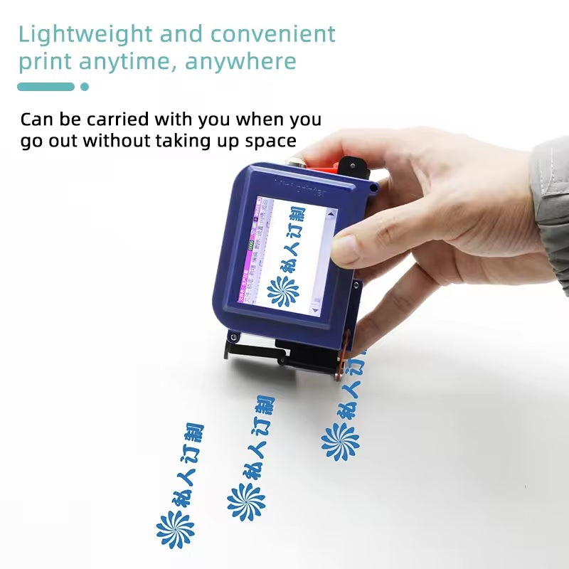 ADAK CP12 Mini Handheld Inkjet Printer - Portable 12.7mm Batch Coding Machine | 600dpi High Resolution | USB Interface | Commercial Goods Printing