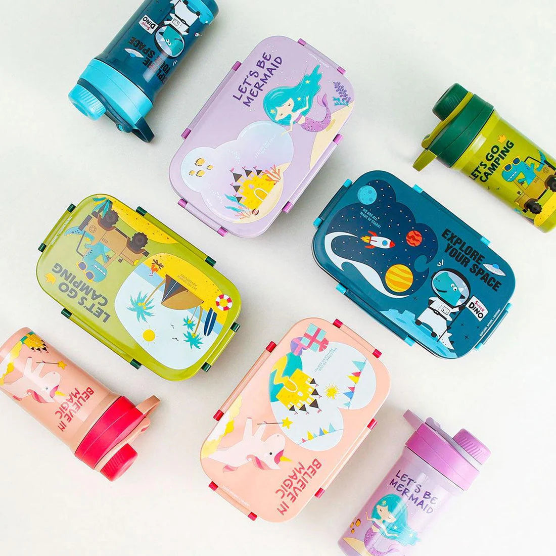 Kids Space Lunch Box and Water Bottle Combo Set