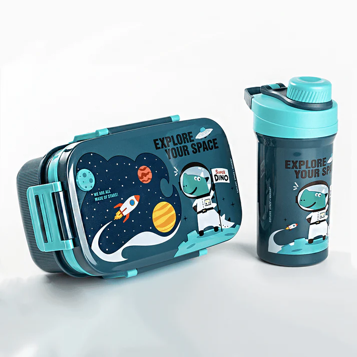 Kids Space Lunch Box and Water Bottle Combo Set