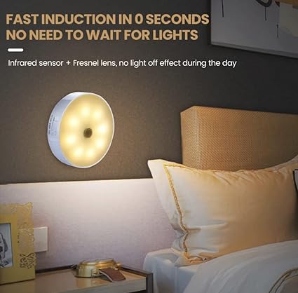 Wall Lamp, Automatic Detector LED Night Light, Cabinet Lights, Lighting and circuitry design, Rechargeable,Stick-Anywhere(Kid room)