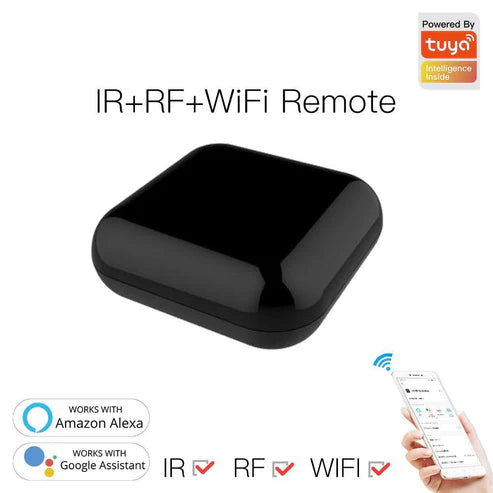 MOES WiFi RF IR Smart Home Universal Remote Controller for TV, Air Conditioning, Appliances, and More, Compatible with Tuya/Smart Life App and Voice Control via Alexa and Google Home