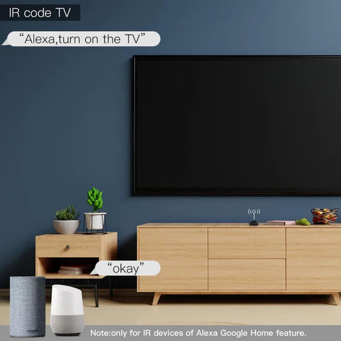 MOES WiFi RF IR Smart Home Universal Remote Controller for TV, Air Conditioning, Appliances, and More, Compatible with Tuya/Smart Life App and Voice Control via Alexa and Google Home