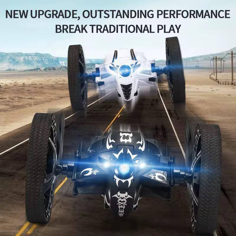 2.4G RC Stunt Bounce Car With Wifi HD Camera Jumping Car Flexible Wheels Rotation LED Light Remote Control Vehicle Toy