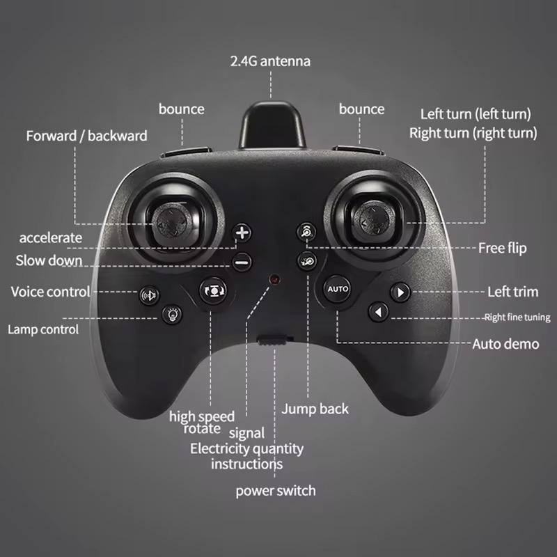 2.4G RC Stunt Bounce Car With Wifi HD Camera Jumping Car Flexible Wheels Rotation LED Light Remote Control Vehicle Toy