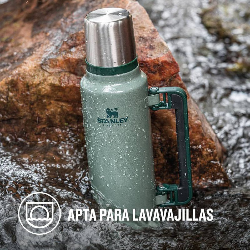 Stanley Classic Design Vacuum Flask - Large Capacity 1.9L (2 QT) | Travel & Camping Insulated Bottle with Durable Handle