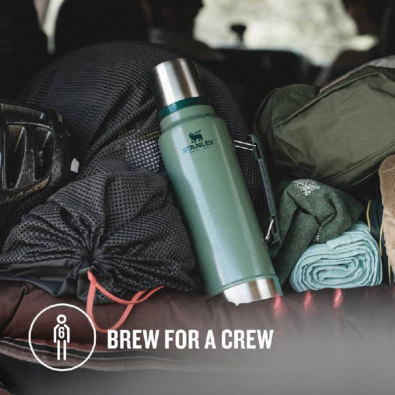 Stanley Classic Design Vacuum Flask - Large Capacity 1.9L (2 QT) | Travel & Camping Insulated Bottle with Durable Handle