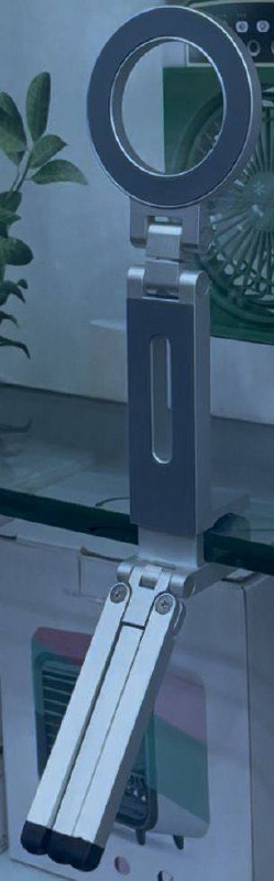 4-in-1 Magnetic Cell Phone Stand (Tripod, Clamp, Desk) - 360° Flexible Aluminum Alloy Foldable Holder for Vlogging & Live Streaming