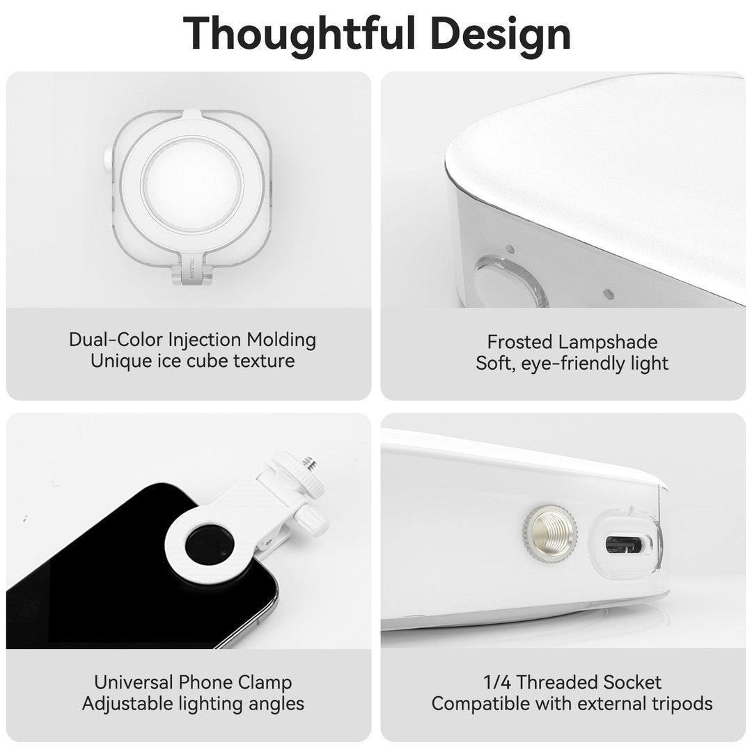 📸TELESIN Magnetic Ice Cube Light P5-BGD-03 | Portable Rechargeable LED Light for MagSafe & Mobile Vlogging