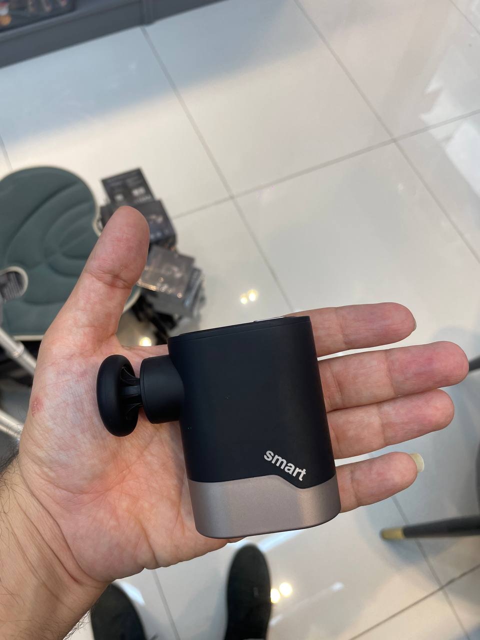 Smart P5 Pocket Mini Massage Gun - Portable Percussion Muscle Massager with 4 Interchangeable Heads & 3 Speed Levels