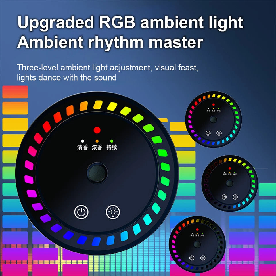 WinDawn Smart Car Air Fresheners Diffuser: Cologne Waterless Diffuser with Star Projector, 120 Days Long-lasting Perfume, Adjustable Concentration, Auto On/Off, Built-in Battery - Black