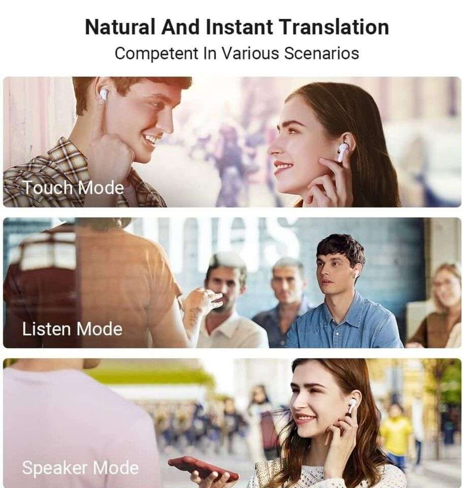 Timekettle M3 Translation Device, Two-Way Translator Headphones with App for 40 Languages & 93 Dialects Online