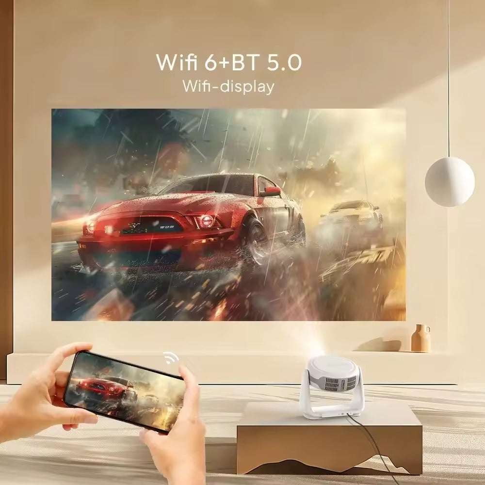 Salange K1 3LED DLP HD Full 1080P Wifi Projector 3D 4K Business Education Projector With Battery For Gift present lamp design