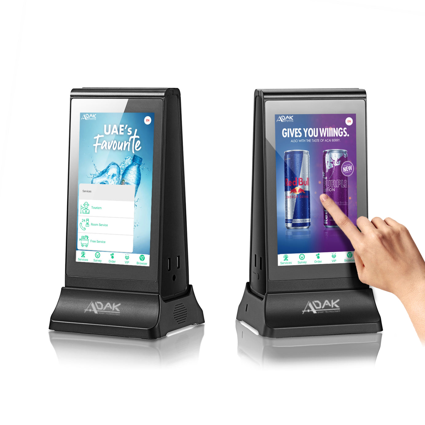 ADAK™ Digital Dual Touchscreen Table Advertising Player